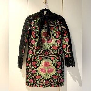Gucci Floral Embroidered Lace Dress